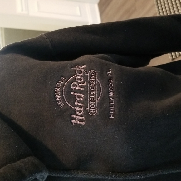 Hardrock Cafe Hollywood Florida Black Hoodie Men's Small - Picture 2 of 8